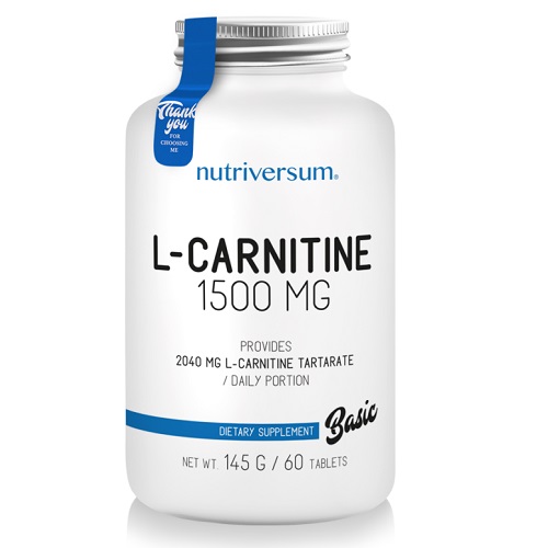 Nutriversum L-Carnitine 1500mg, 60 Tablets